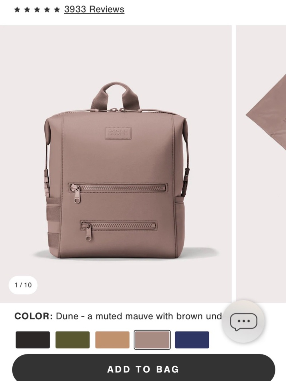 Dagne Dover Dune Muted Mauve Baby Backpack